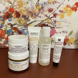 Set of 5 Kiehl’s Cream - Cleanser - Serum